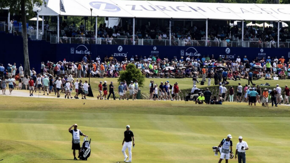 A look down the fairway at the Zurich Classic