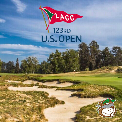 An image of Los Angeles Country Club with the 2023 US Open logo.