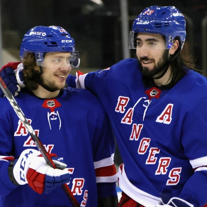 Rangers Players Artemi Panarin and Mika Zibanejad