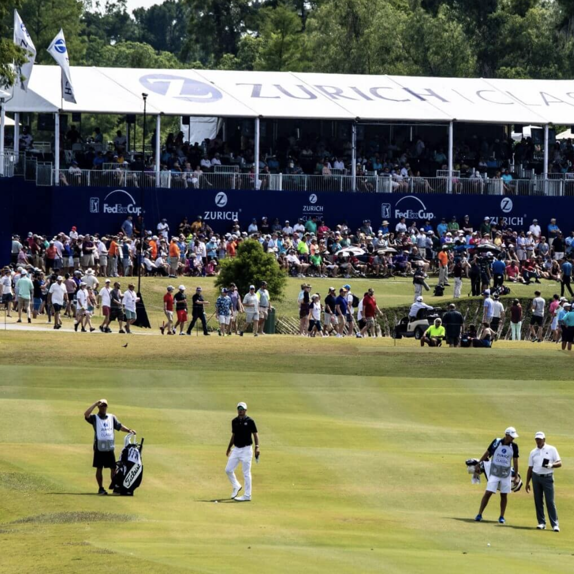 A look down the fairway at the Zurich Classic